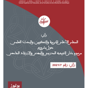 رأي المجلس حول مشروع مرسوم بشأن التوجيه المدرسي والمهني والإرشاد الجامعي