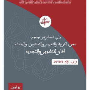 رأي المجلس في موضوع: مهن التربية والتدريس والتكوين والبحث: آفاق للتطوير والتجديد
